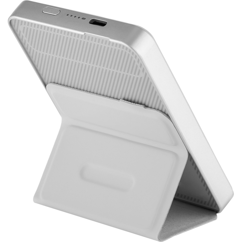 PB09LG5000-PDM Внешний аккум. uBear Backup Magnetic Power bank 5000mAh, PD20W, цвет: светло-серый